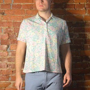 Vintage Pastel Floral Print Shirt